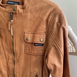 Vintage NWT Toffee Leather Aviator Jacket